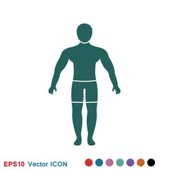 Body icon in flat minimal design. Concept illustration for web site. Sign, symbol, element.