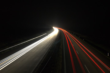 Autobahn bei nacht