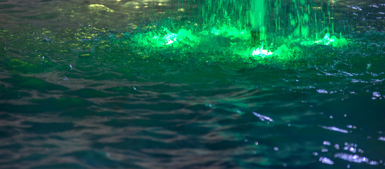 Surface and water distribution and green light