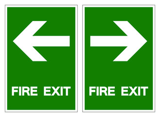 Fire Exit Symbol Sign ,Vector Illustration, Isolate On White Background Label .EPS10