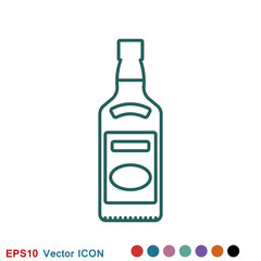 Bottle vector icon, for mobile and web design. Drink Bottle vector graphics