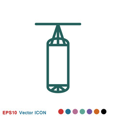 Boxing icon, equipment and sport vector graphics, symbol on a background