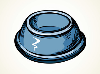 Bowl for pets. Vector drawing