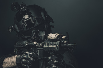 special forces soldier police, swat team member