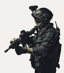 special forces soldier police, swat team member