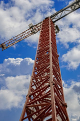 Impressive tower crane ready for building