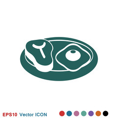 Breakfast icon. Vector symbol on a background