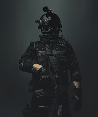 special forces soldier police, swat team member