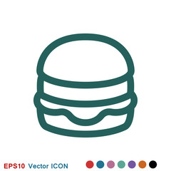 Burger icon vector of fast food set for UI and UX, website or mobile application