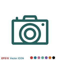 Camera Icon in flat style isolated on background
