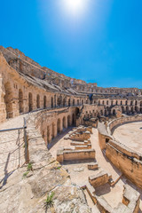 Amphitheatre of El Jem in Tunisia