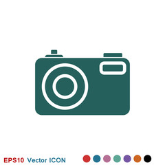 Camera Icon in flat style isolated on background