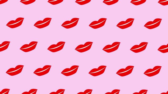 Animated pattern moving girl concept