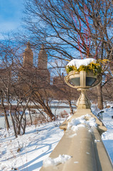Winter in Central Park, New York, United States.