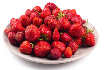 Strawberries isolated on a white background