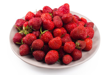 Strawberries isolated on a white background
