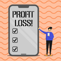 Word writing text Profit Loss. Business photo showcasing Financial year end account contains total revenues and expenses