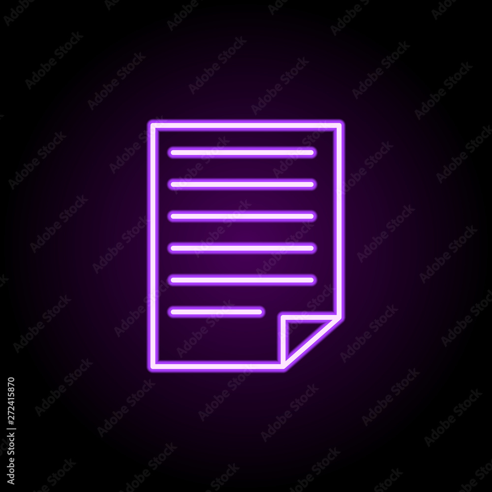 Poster editorial, note neon icon. elements of editorial design set. simple icon for websites, web design, m
