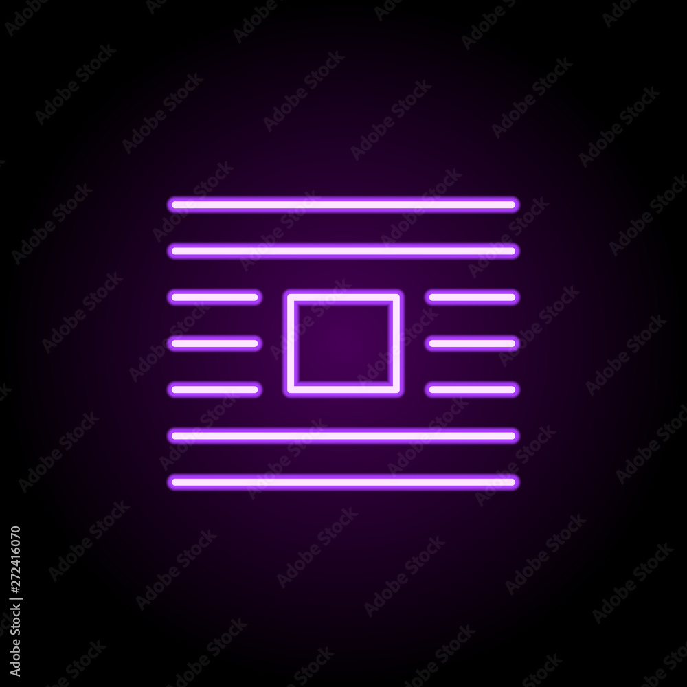 Poster editorial, wrap neon icon. elements of editorial design set. simple icon for websites, web design, m
