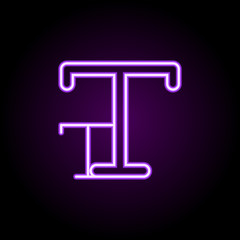 editorial, font size neon icon. Elements of editorial design set. Simple icon for websites, web design, mobile app, info graphics