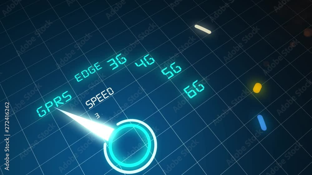 Poster 4k 3g,4g,5g symbol with rotateing earth,web tech blue background.internet speed by classification, t