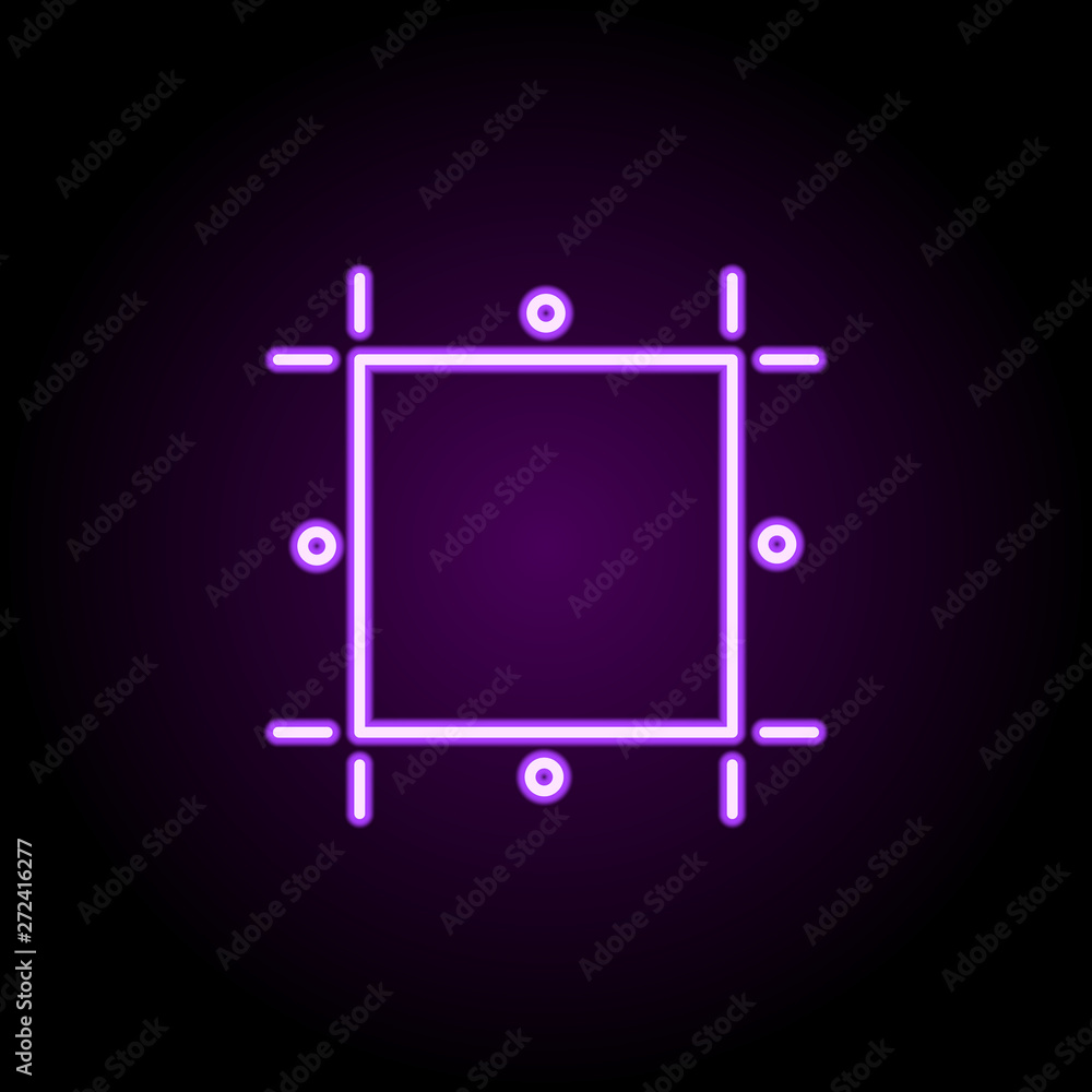 Poster editorial, print guides neon icon. elements of editorial design set. simple icon for websites, web d