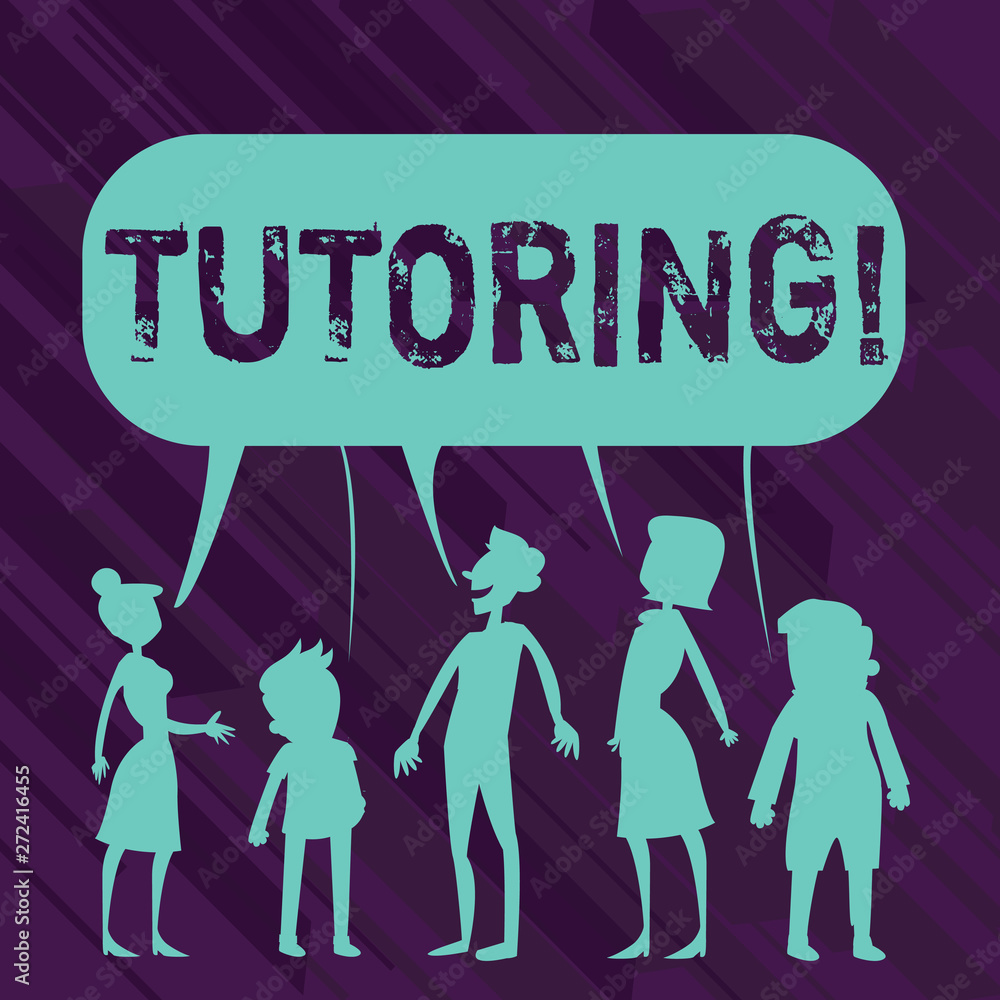 Aufkleber conceptual hand writing showing tutoring. concept meaning mentoring teaching instructing preparing s