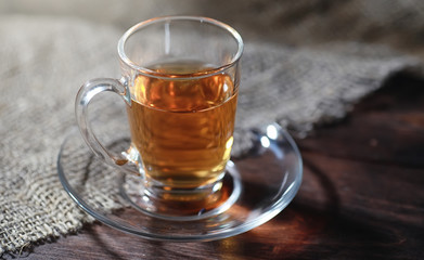 Brewed tea on a serving table