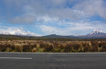 Panoramic view of Mount Ngauruhoe in Tongariro National Park. It featured as Mount doom in the Lord...