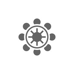 Obraz premium Dharma wheel icon. Element of World religiosity icon. Premium quality graphic design icon. Signs and symbols collection icon