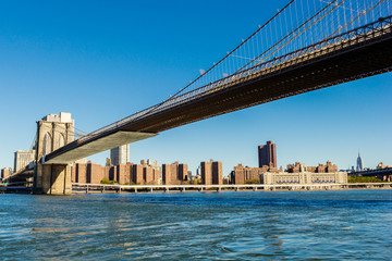 Brooklyn bridge - most famous and iconic bridge in New York