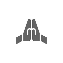 Praying icon. Element of World religiosity icon. Premium quality graphic design icon. Signs and symbols collection icon