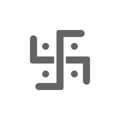 Jainism  icon. Element of World religiosity icon. Premium quality graphic design icon. Signs and symbols collection icon