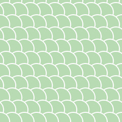 Green seamless pattern in the shape of a wave, marine colored background, vector illustration
