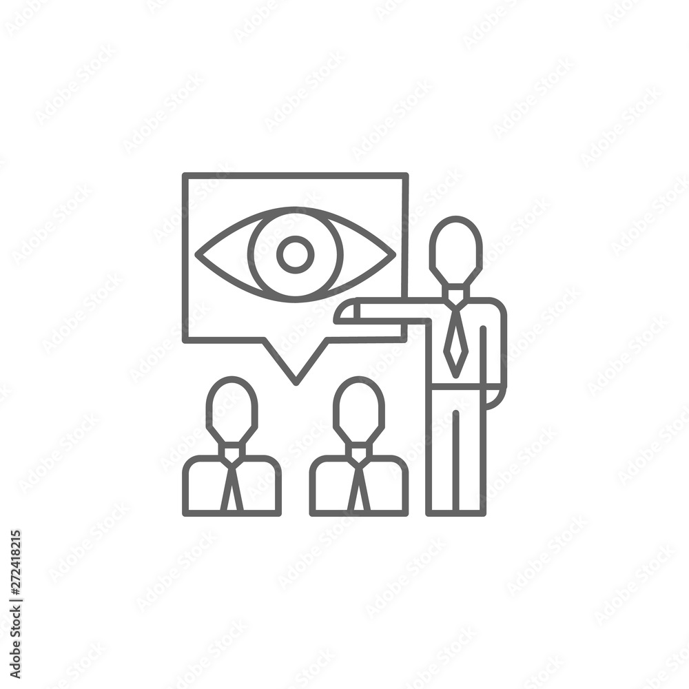 Poster team, communications icon. element of teamwork icon. thin line icon for website design and developme
