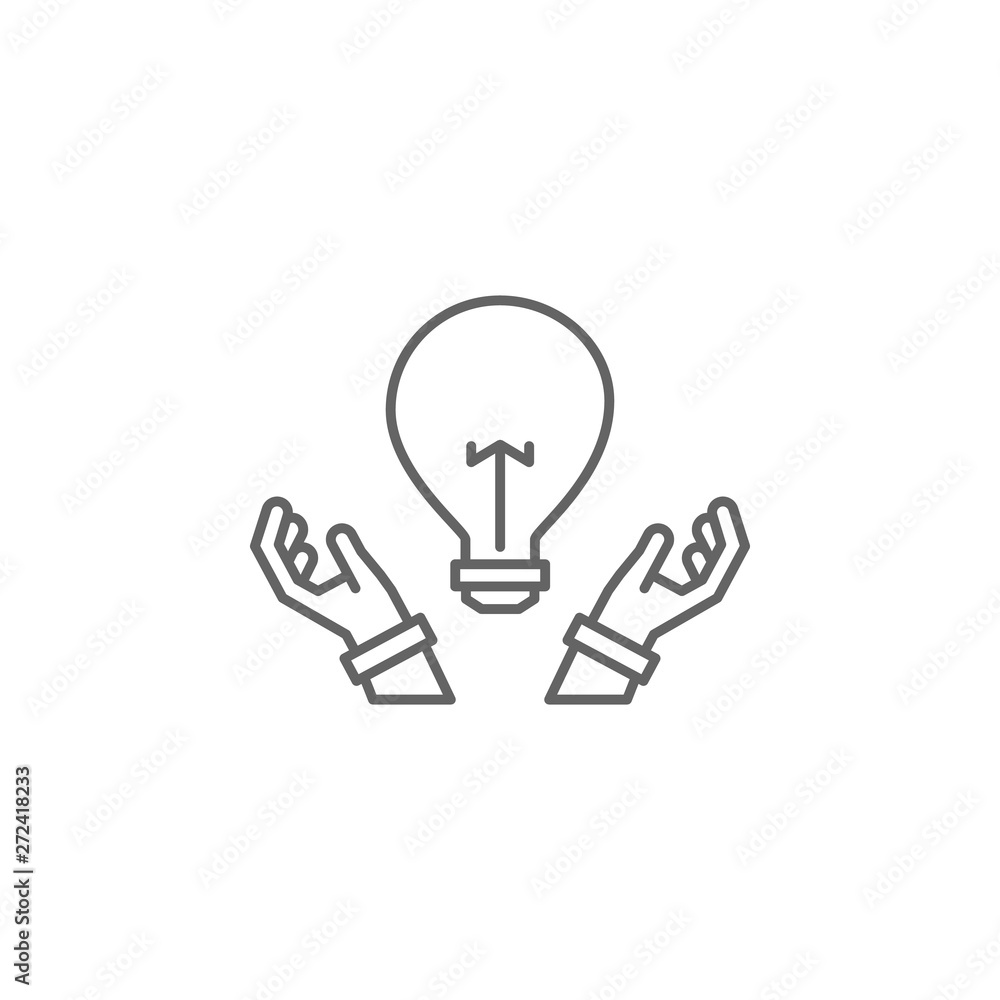 Poster knowledge, idea icon. element of teamwork icon. thin line icon for website design and development, a