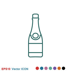 Champagne vector icon, celebration concept icon on background