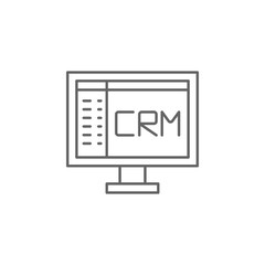 CRM, business, work icon. Element of teamwork icon. Thin line icon for website design and development, app development. Premium icon