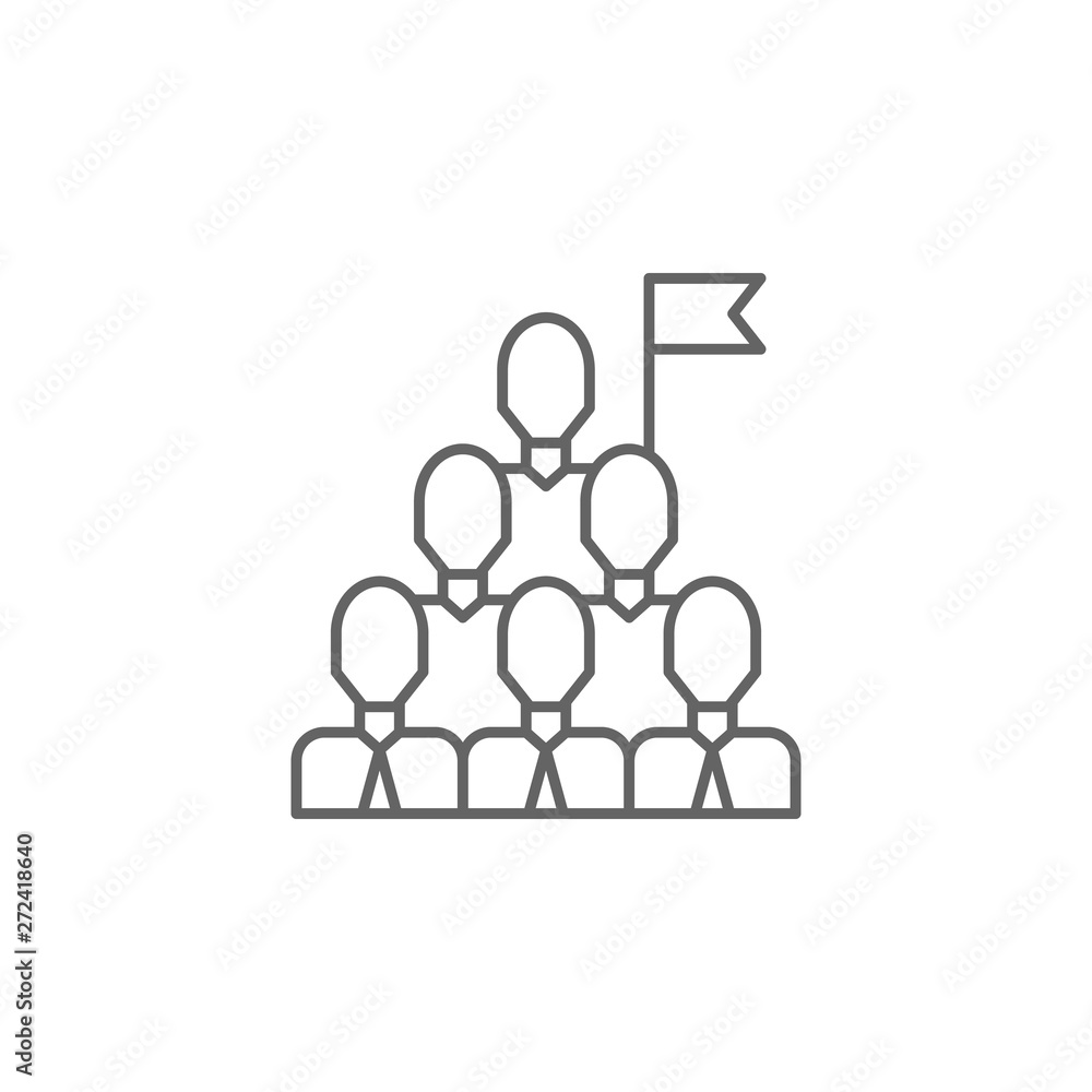 Poster teamwork, group, business icon. element of teamwork icon. thin line icon for website design and deve