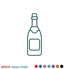 Champagne vector icon, celebration concept icon on background