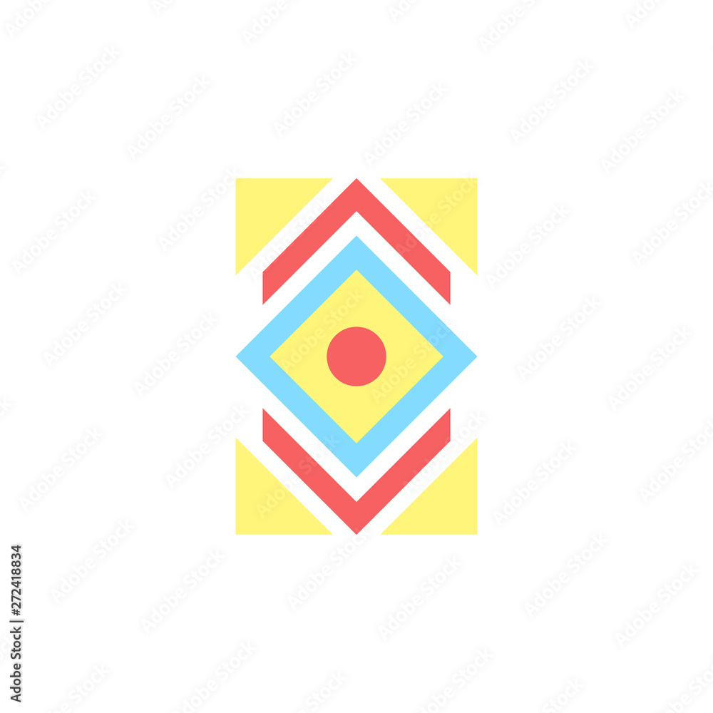 Poster abstract color icon. element of boho color icon. premium quality graphic design icon. signs and symb