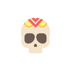 Skull color icon. Element of boho color icon. Premium quality graphic design icon. Signs and symbols collection icon for websites, web design, mobile app