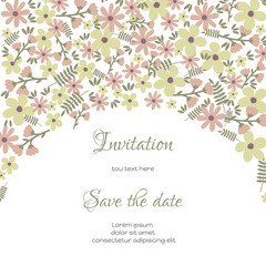 Set of baby shower invitation card babies boy and girl. Baby frame with boy/girl and stickers on light background. It's a boy. It's a girl. 