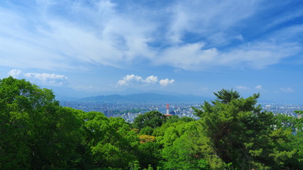 Fototapeta na wymiar 松山城から見た松山市街１