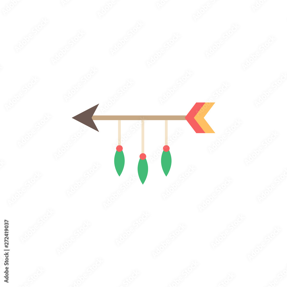 Poster arrow color icon. element of boho color icon. premium quality graphic design icon. signs and symbols