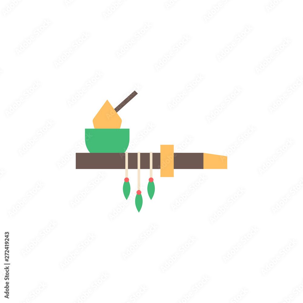 Poster pipe color icon. element of boho color icon. premium quality graphic design icon. signs and symbols 