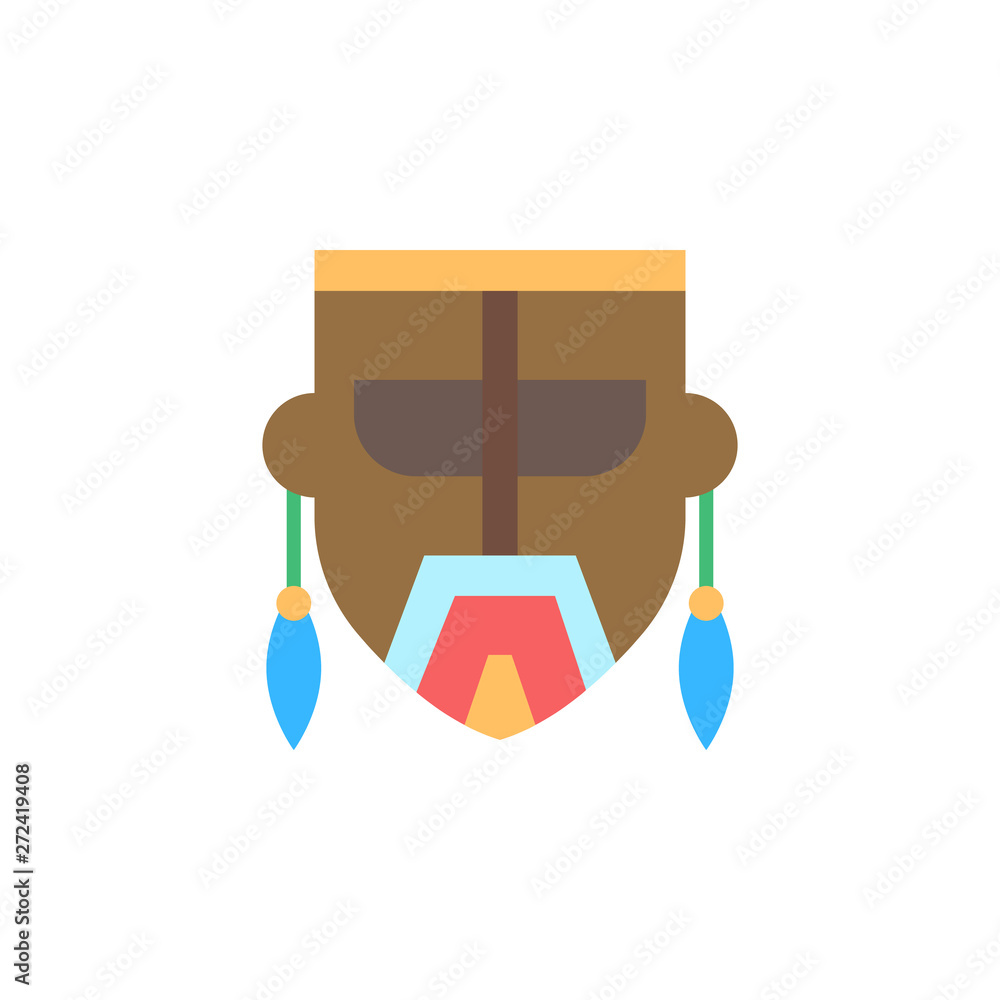 Poster mask color icon. element of boho color icon. premium quality graphic design icon. signs and symbols 