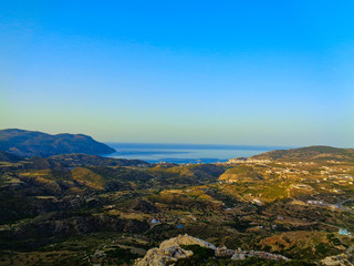 sunrise over a bay in greece