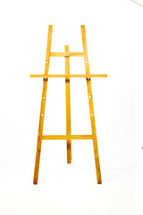 Artist's easel on white background