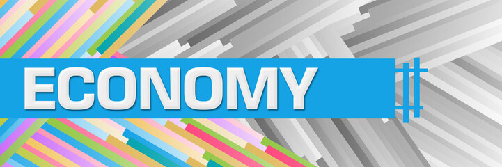 Economy Grey Colorful Lines Background Horizontal 